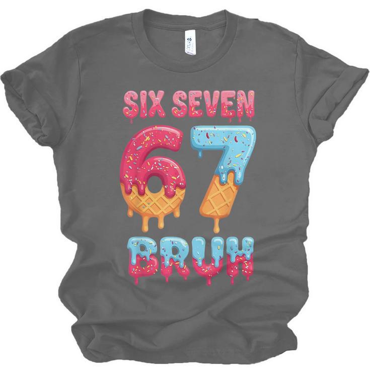 Six Seven Bruh 67 Ice Cream Drip Baseball For Men Women Kids Unisex Jersey T-Shirt Six Seven Bruh 67 Ice Cream Drip Baseball For Men Women Kids Unisex Jersey T-Shirt