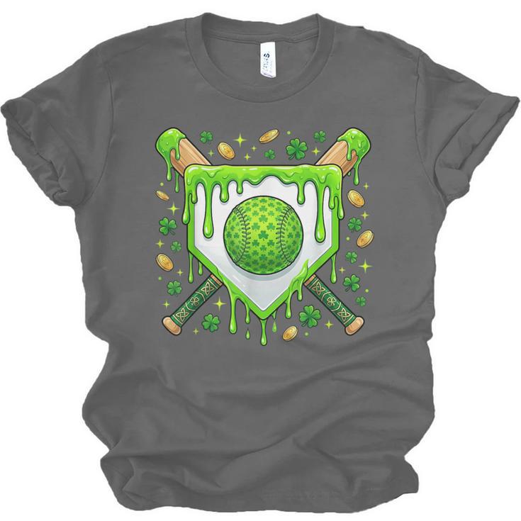 St Patrick Day Baseball Drip Ice Cream Boys Men Unisex Jersey T-Shirt