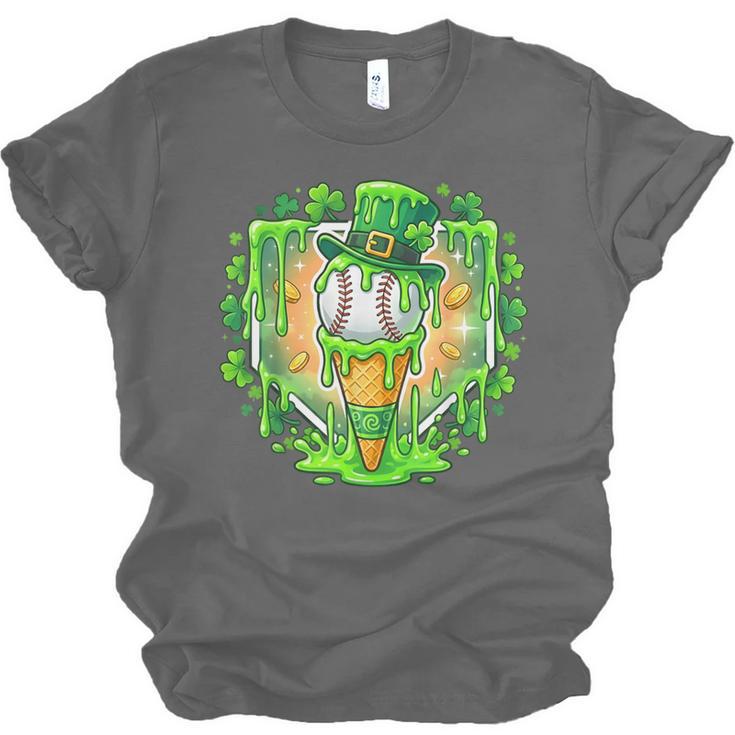 St Patrick Day Baseball Drip Ice Cream Baseball Home Plate Unisex Jersey T-Shirt