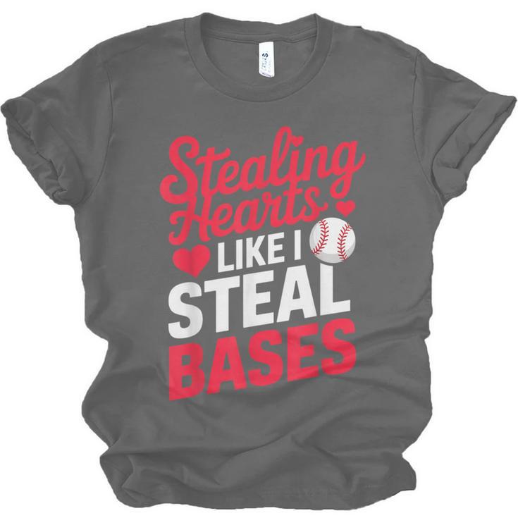 Stealing Hearts Like I Steal Bases Cute Baseball Valentine Unisex Jersey T-Shirt Stealing Hearts Like I Steal Bases Cute Baseball Valentine Unisex Jersey T-Shirt
