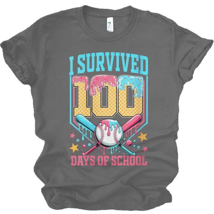 I Survived 100 Days Of School Baseball Drip Students Teacher Unisex Jersey T-Shirt I Survived 100 Days Of School Baseball Drip Students Teacher Unisex Jersey T-Shirt