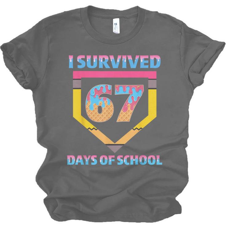 I Survived 67 Days Of School Baseball Trend For Boys Girls Unisex Jersey T-Shirt I Survived 67 Days Of School Baseball Trend For Boys Girls Unisex Jersey T-Shirt
