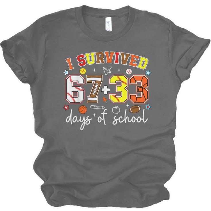 I Survived 6733 Days Baseball Football Basketball 100 Days Unisex Jersey T-Shirt