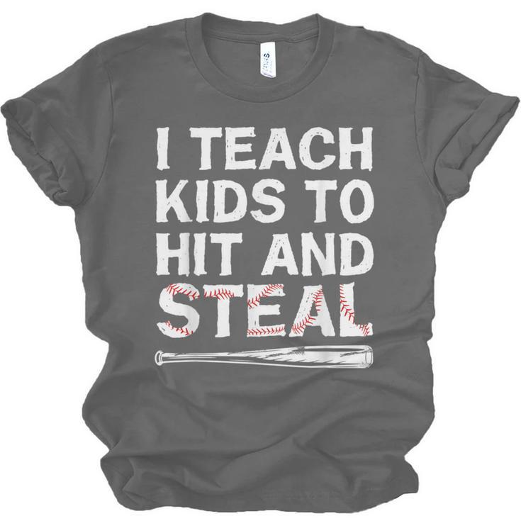 I Teach Kids To Hit And Steal Baseball Coach Sport Lover Men Unisex Jersey T-Shirt I Teach Kids To Hit And Steal Baseball Coach Sport Lover Men Unisex Jersey T-Shirt