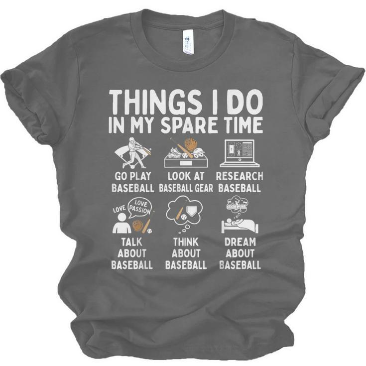 Things I Do In My Spare Time Baseball Lover Unisex Jersey T-Shirt Things I Do In My Spare Time Baseball Lover Unisex Jersey T-Shirt