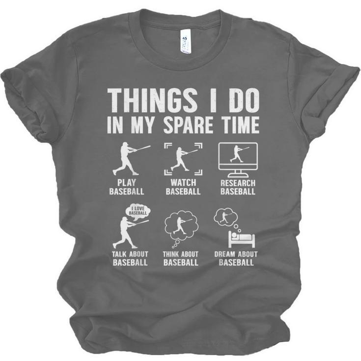 Things I Do In My Spare Time Baseball Lovers Kids Boys Unisex Jersey T-Shirt Things I Do In My Spare Time Baseball Lovers Kids Boys Unisex Jersey T-Shirt