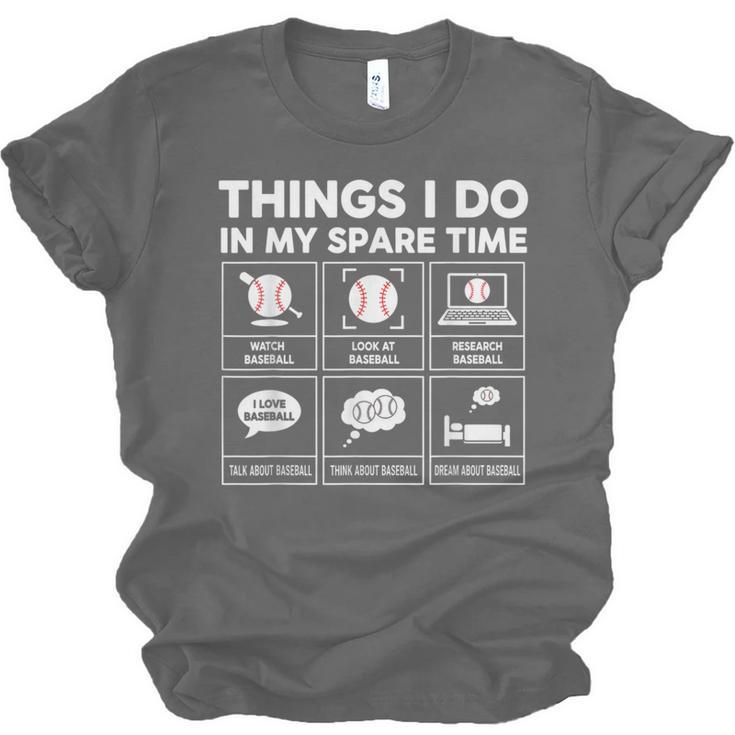 Things I Do Spare Time Baseball Player Men Women Kids Unisex Jersey T-Shirt