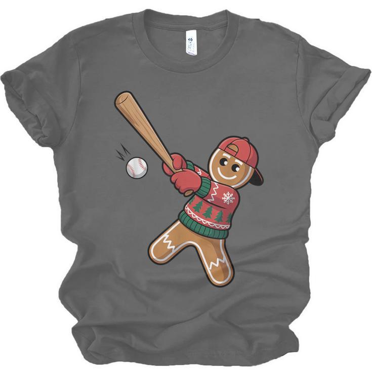 Ugly Christmas Sweater Gingerbread Baseball Toddler Kids Unisex Jersey T-Shirt