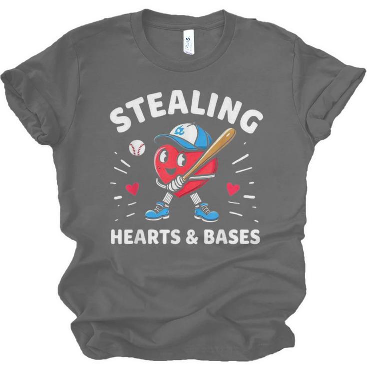 Valentines Day Baseball Stealing Hearts Bases Boys Kids Men Unisex Jersey T-Shirt Valentines Day Baseball Stealing Hearts Bases Boys Kids Men Unisex Jersey T-Shirt