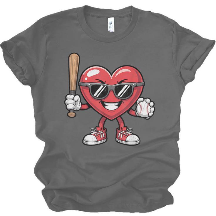 Valentines Day Heart Playing Baseball Boys Men Kids Girls Unisex Jersey T-Shirt Valentines Day Heart Playing Baseball Boys Men Kids Girls Unisex Jersey T-Shirt