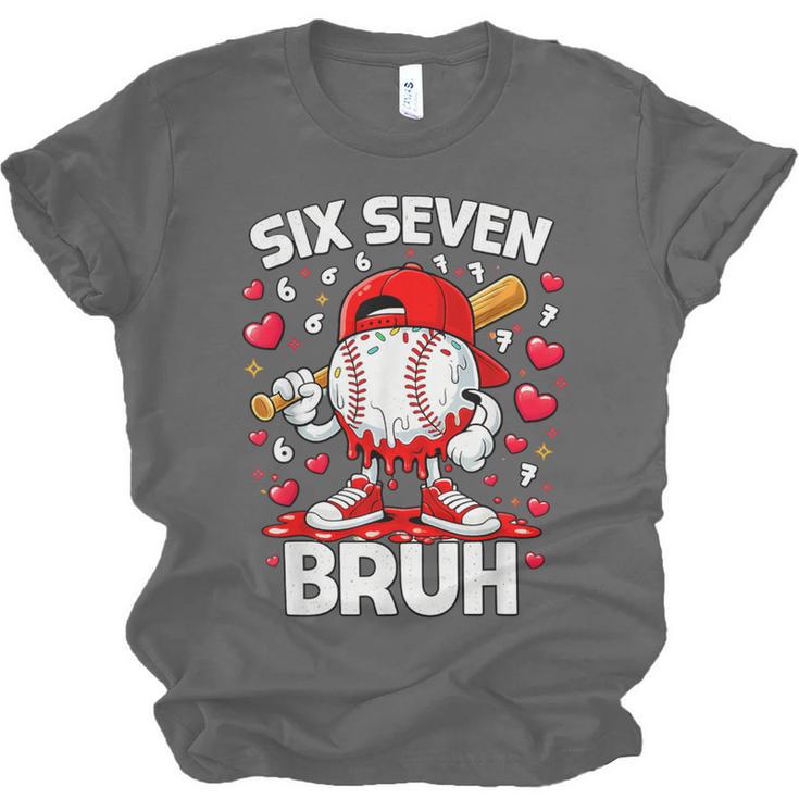 Valentines Day Six Seven Bruh 6 7 Meme Baseball Drip Boys Unisex Jersey T-Shirt