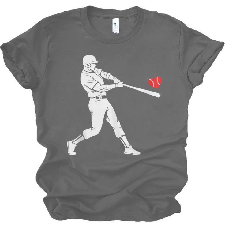 Valentines US Baseball Player Silhouette Heart Unisex Jersey T-Shirt Valentines US Baseball Player Silhouette Heart Unisex Jersey T-Shirt