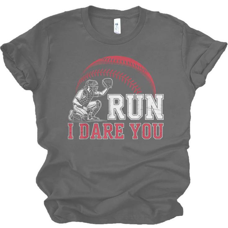 Vintage Humor Baseball Apparel Run I Dare You Unisex Jersey T-Shirt