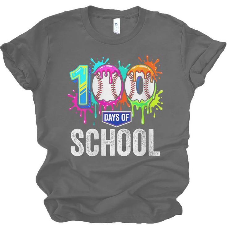 Women's 100 Days Of School Dripping Baseball Boys Kids Teacher Unisex Jersey T-Shirt Women's 100 Days Of School Dripping Baseball Boys Kids Teacher Unisex Jersey T-Shirt