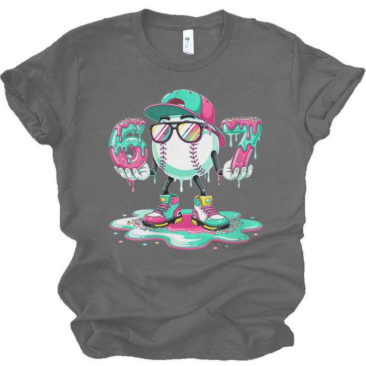 Women's 67 Meme Six Seven 6 7 Meme Baseball Ice Cream Drip Unisex Jersey T-Shirt