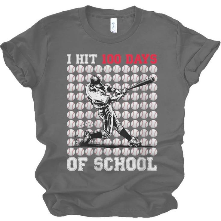 Women's I Hit 100 Days Of School Baseball 100th Day Boys Kids Unisex Jersey T-Shirt Women's I Hit 100 Days Of School Baseball 100th Day Boys Kids Unisex Jersey T-Shirt