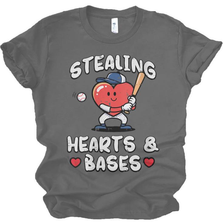 Women's Valentines Day Baseball Stealing Hearts Bases Boys Kids Men Unisex Jersey T-Shirt Women's Valentines Day Baseball Stealing Hearts Bases Boys Kids Men Unisex Jersey T-Shirt