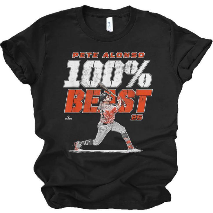 100 Beast Pete Alonso Baltimore Baseball MLBPA Unisex Jersey T-Shirt