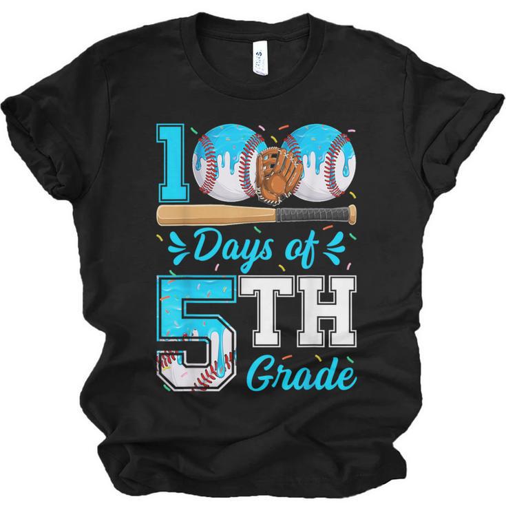 100 Days Of 5th Grade Baseball 100th Day Of School Boys Kids Unisex Jersey T-Shirt