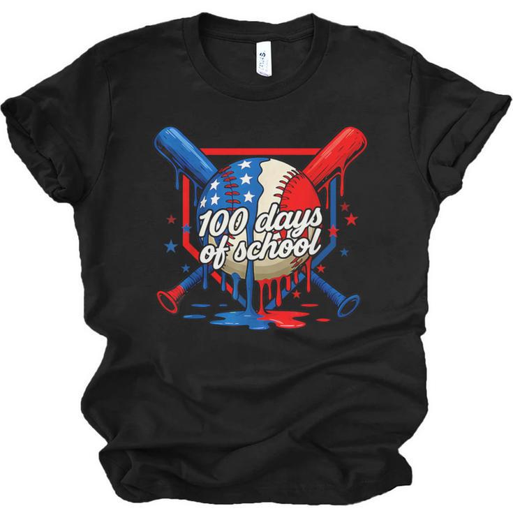 100 Days Of School 100th Day Youth Drip Baseball Boys Kid Unisex Jersey T-Shirt