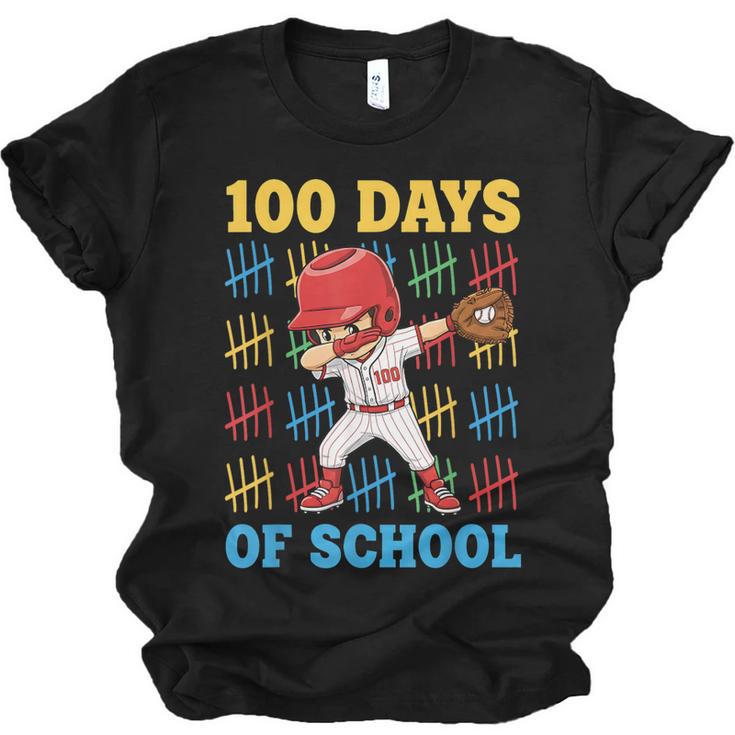 100 Days Of School Baseball Bat 100th Day Of School Boys Unisex Jersey T-Shirt