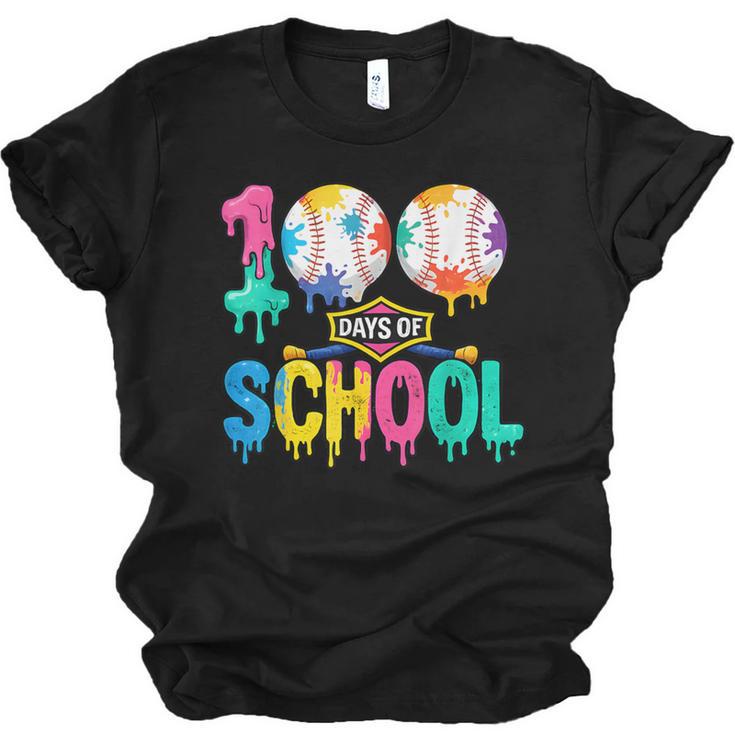 100 Days Of School Baseball Boys Kids Colorful 100th Day Unisex Jersey T-Shirt