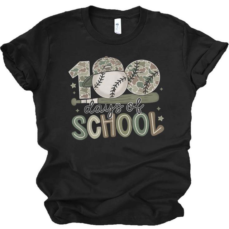 100 Days Of School Baseball Camo Celebration Unisex Jersey T-Shirt