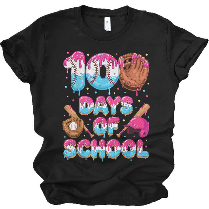 100 Days Of School Baseball Donut Dripping Teacher Boys Kids Unisex Jersey T-Shirt