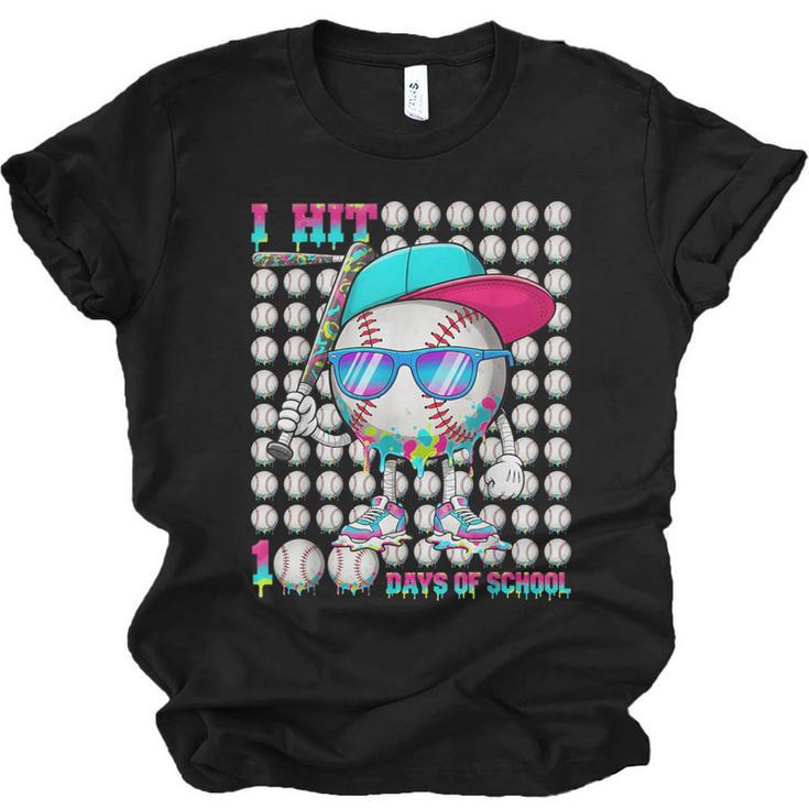 100 Days Of School Baseball Drip Ice Cream Boys Kids Unisex Jersey T-Shirt