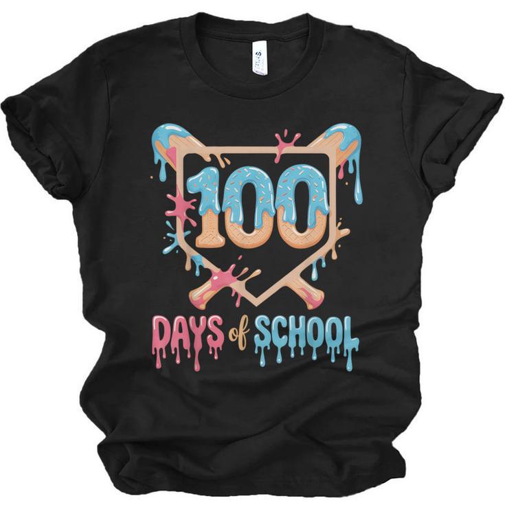 100 Days Of School Baseball Drip 100 Days Of School Unisex Jersey T-Shirt
