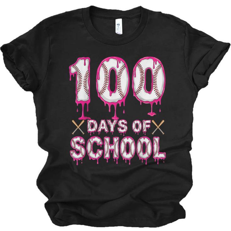100 Days Of School Baseball Ice Cream Drip 100th Day Boys Unisex Jersey T-Shirt