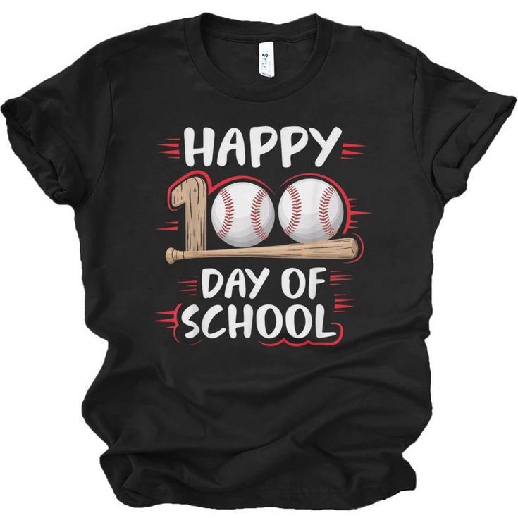100 Days Of School Baseball Theme Kids Teens Boys 100th Day Unisex Jersey T-Shirt