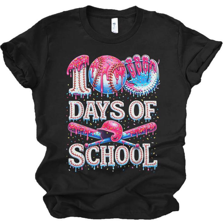 100 Days Of School Baseball Lover Donut Drip Boy Girl Unisex Jersey T-Shirt