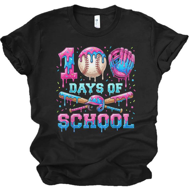 100 Days Of School Baseball Sports Drip Graphic Unisex Jersey T-Shirt