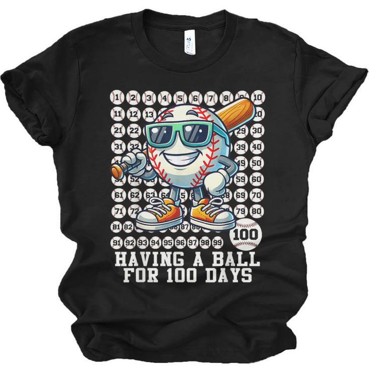 100 Days Of School Boys Baseball 100th Day Of School Kids Unisex Jersey T-Shirt