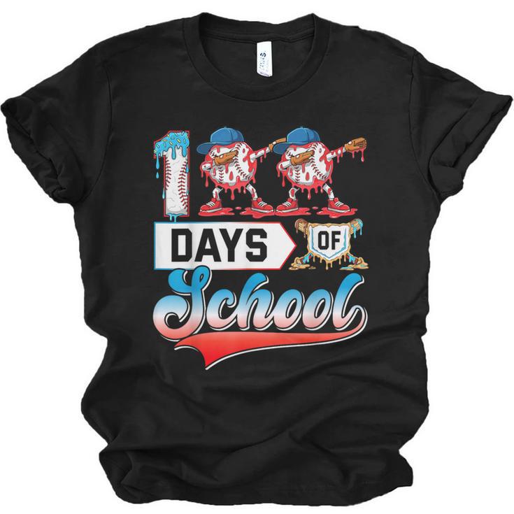 100 Days Of School Boys Baseball Drip 100th Day Dabbing Ball Unisex Jersey T-Shirt