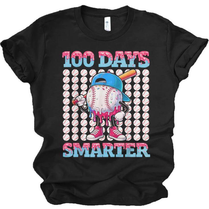 100 Days Smarter Baseball Drip Boys 100 Days Of School Kids Unisex Jersey T-Shirt