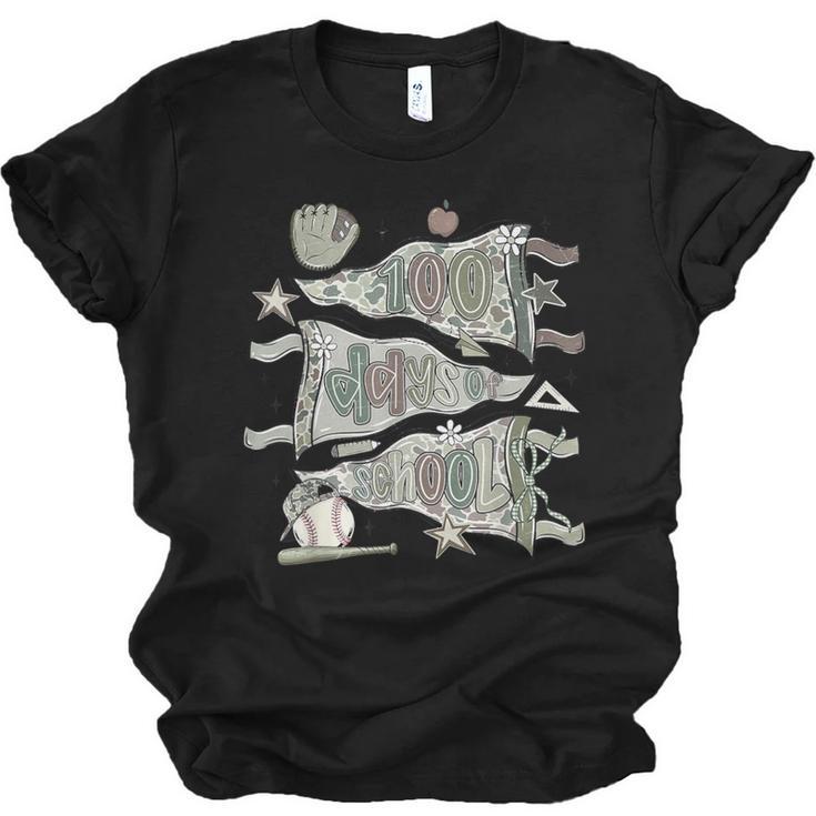 100 Days Smarter Baseball Sport School Celebration Unisex Jersey T-Shirt