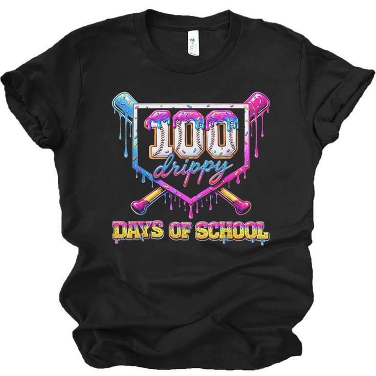 100 Drippy Days Of School Baseball For Boy Kids Unisex Jersey T-Shirt