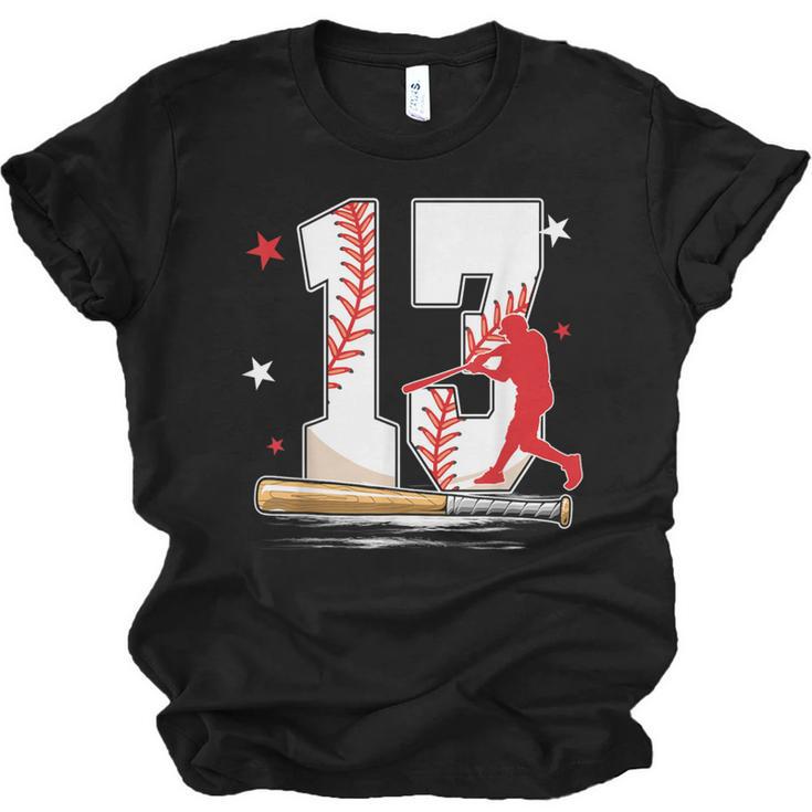 13 Years Old Baseball Birthday Boy 13th Bday Party Unisex Jersey T-Shirt