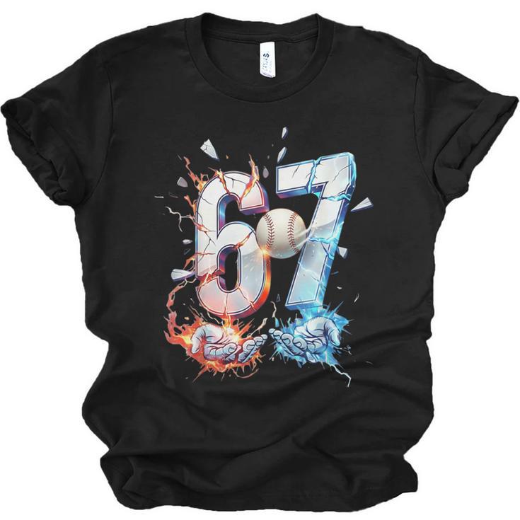 6 7 Baseball Six Seven Meme 67 Hands Kids Men Women Unisex Jersey T-Shirt