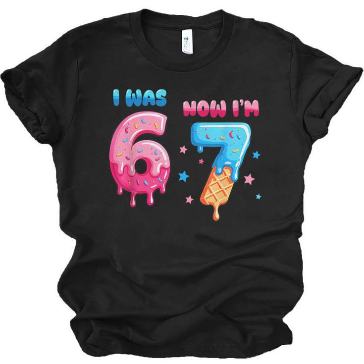 I Was 6 Now I'm 7 Birthday Baseball Drip For Boys Kid Unisex Jersey T-Shirt