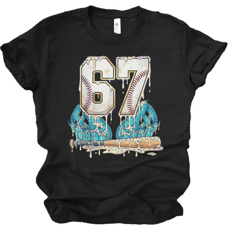67 Baseball Drip Boys Youth Kids 6-7 Ice Cream Dripping 6 7 Unisex Jersey T-Shirt