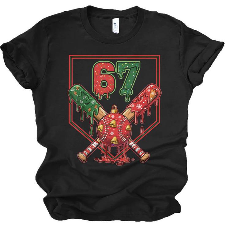 67 Baseball Drip Christmas Meme Six Seven Gen Alpha Slang Unisex Jersey T-Shirt