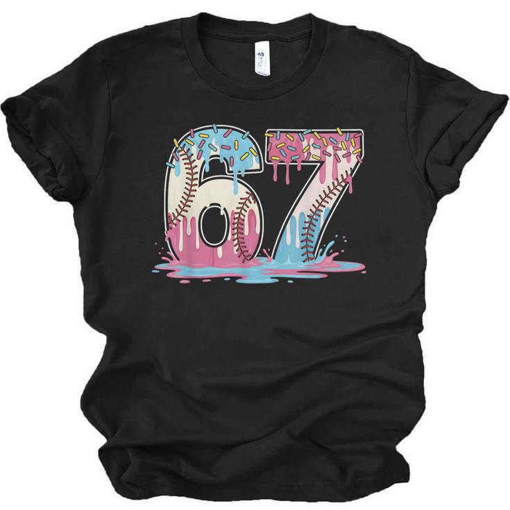 67 Baseball Ice Cream Drip Meme Six Seven Gen Alpha Unisex Jersey T-Shirt