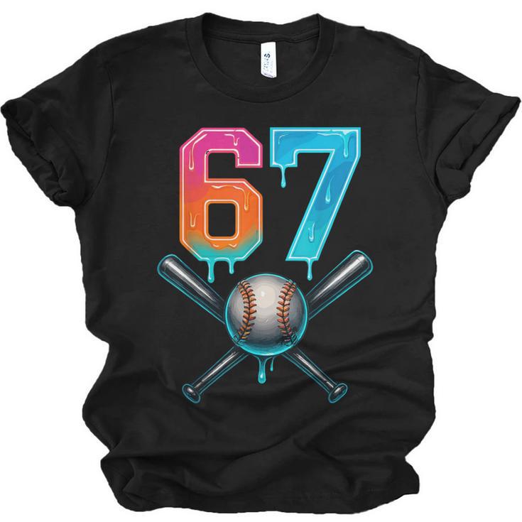 67 Baseball Meme Cool Drip Number 67 Player Or 67th Birthday Unisex Jersey T-Shirt