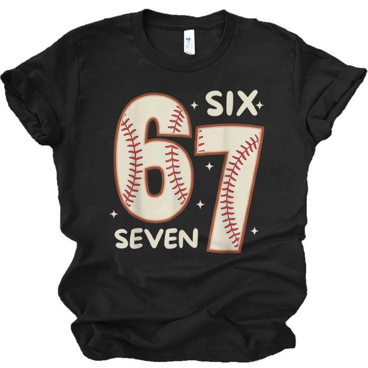 67 Baseball Six Seven 6 7 Meme Kids 67 Teen Boys 6-7 Unisex Jersey T-Shirt