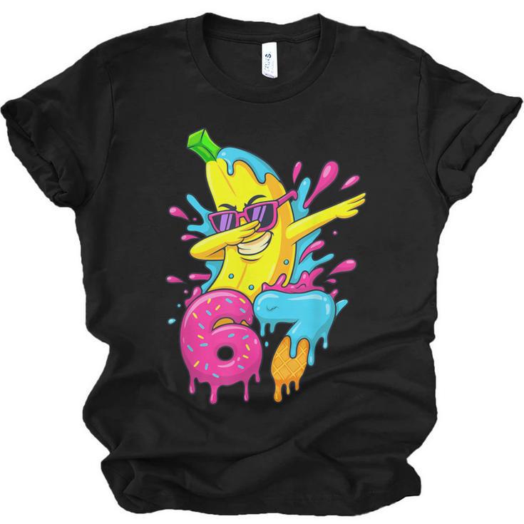 67 Dabbing Banana Baseball 6 7 Dripping Ice Cream Meme Unisex Jersey T-Shirt