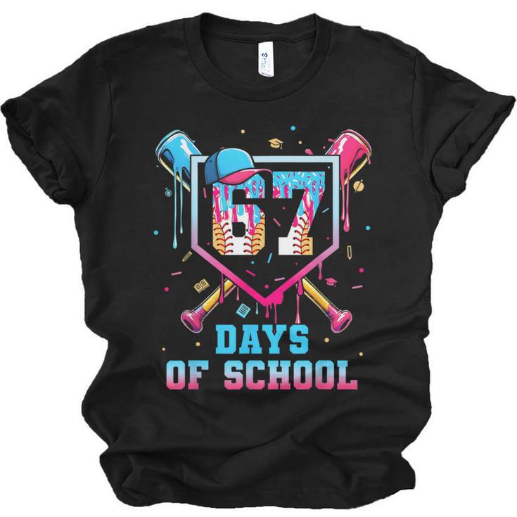 67 Days Of School 67th Day Baseball Meme Men Boys Kids Unisex Jersey T-Shirt