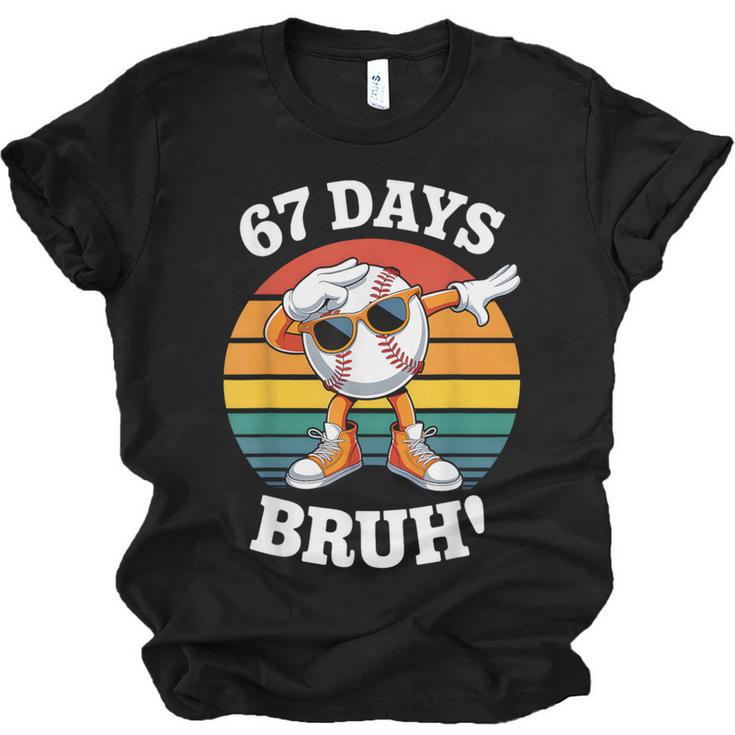 67 Days Of School Bruh Teacher Kids Dabbing Baseball Unisex Jersey T-Shirt